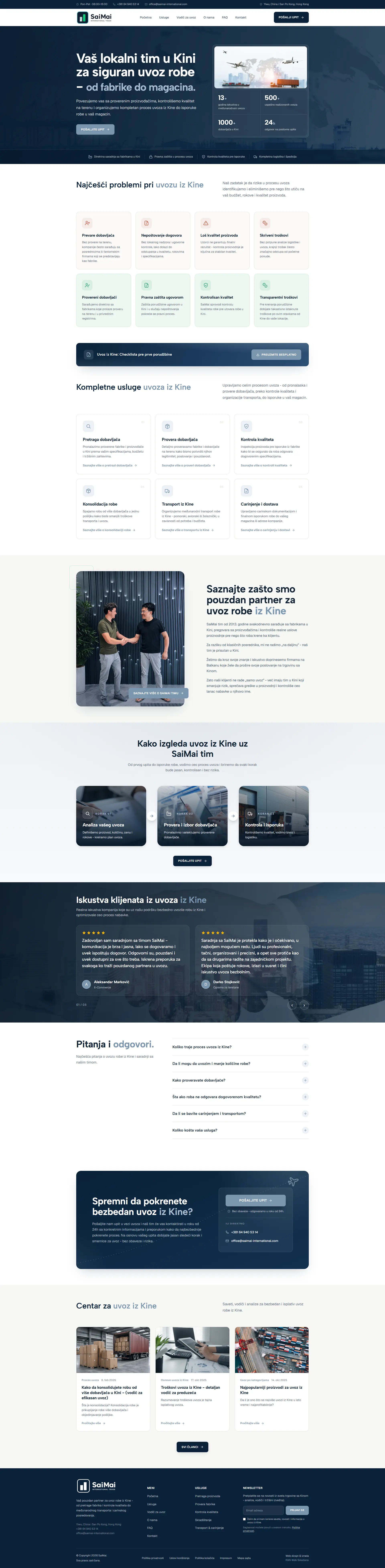 Nova verzija sajta SaiMai International izrađena kao custom WordPress tema