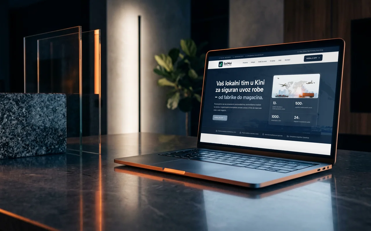 SaiMai International - redizajn custom WordPress sajta za uvoz robe iz Kine